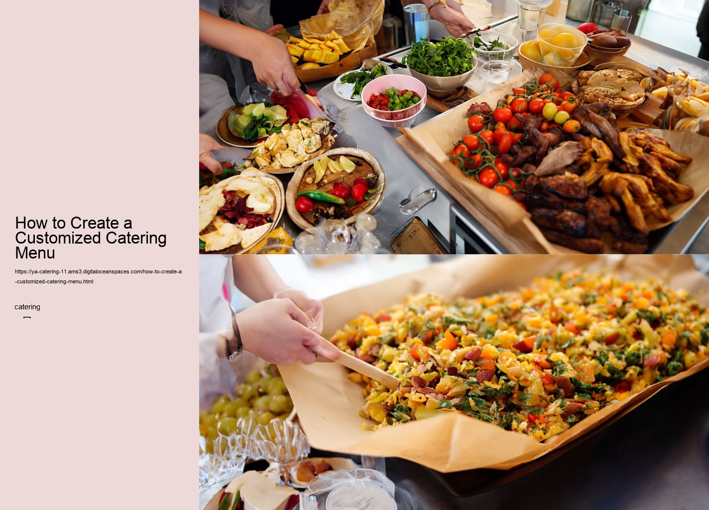 How to Create a Customized Catering Menu