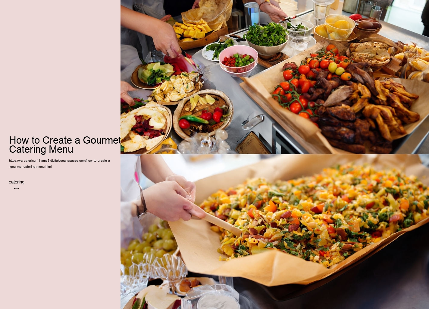 How to Create a Gourmet Catering Menu